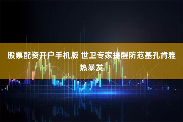 股票配资开户手机版 世卫专家提醒防范基孔肯雅热暴发
